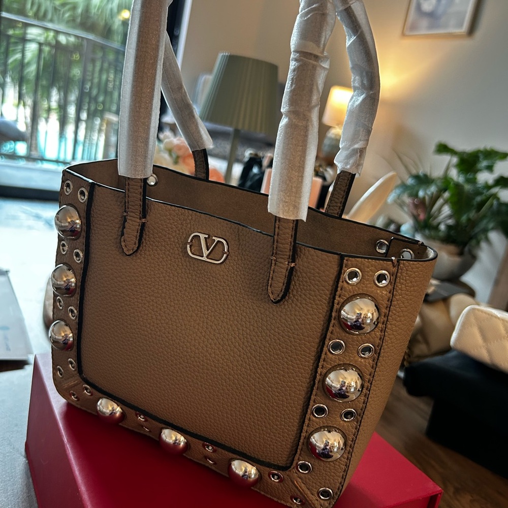 Valentino (not authentic) Tan Studded Women's Bag